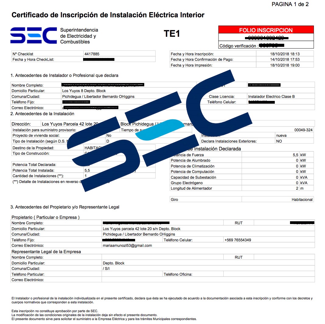 Certificación SEC